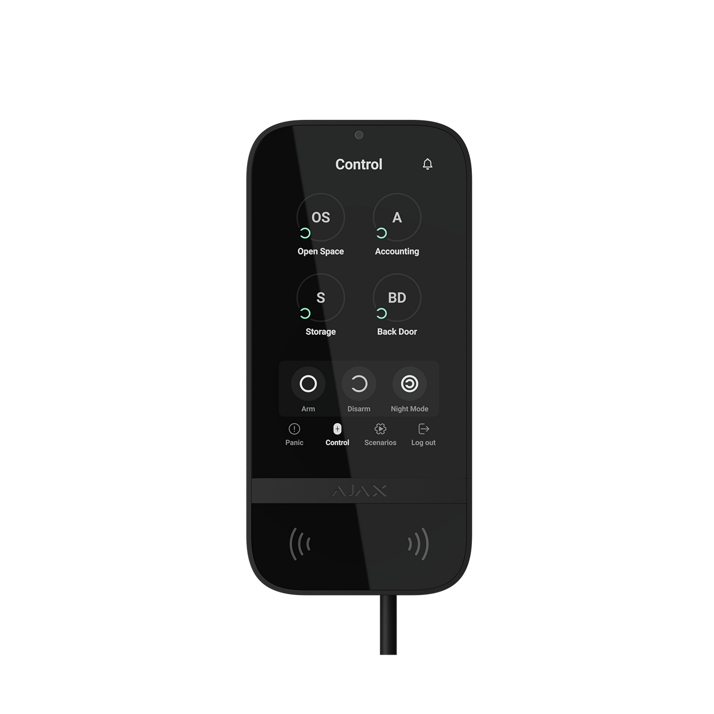 KeyPad TouchScreen Fibra Black