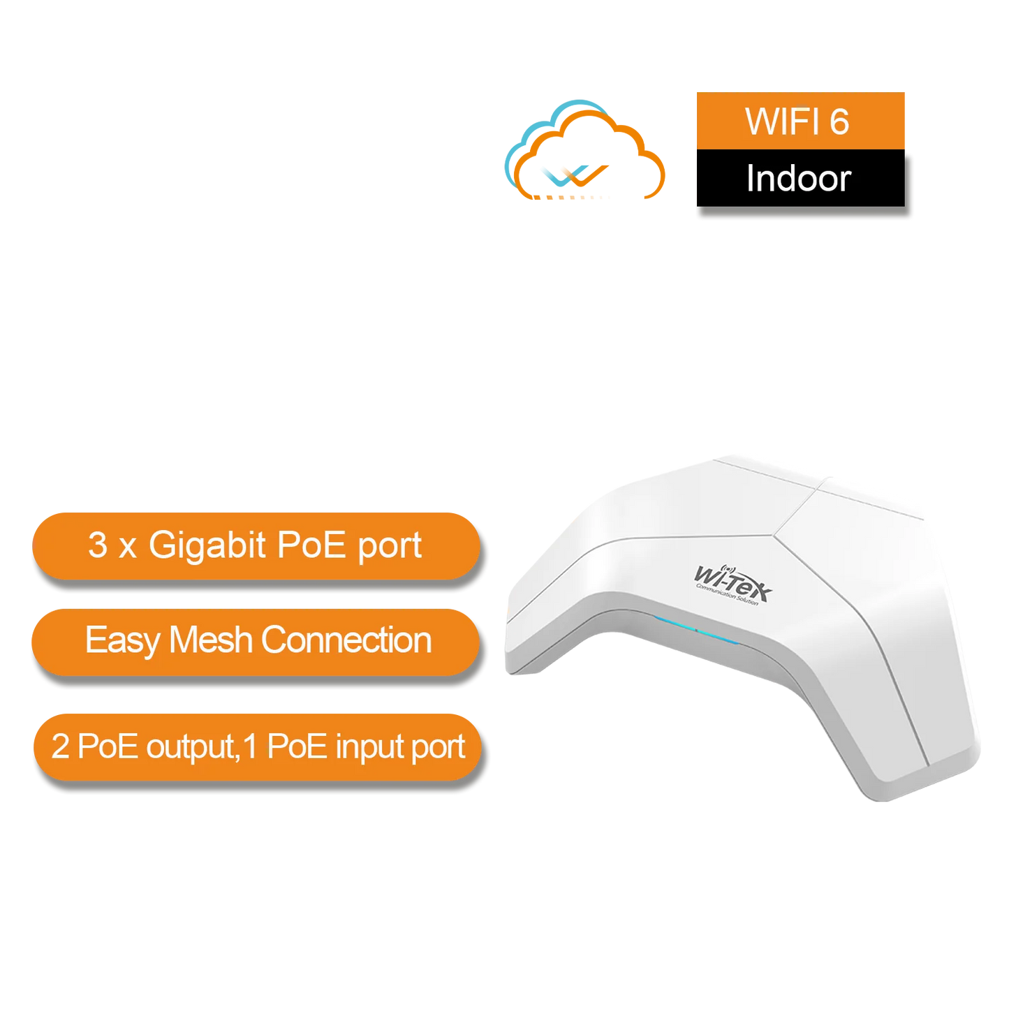 WI-TEK WI-FI 6 WIRELESS INDOOR MESH ACCESS POINT
