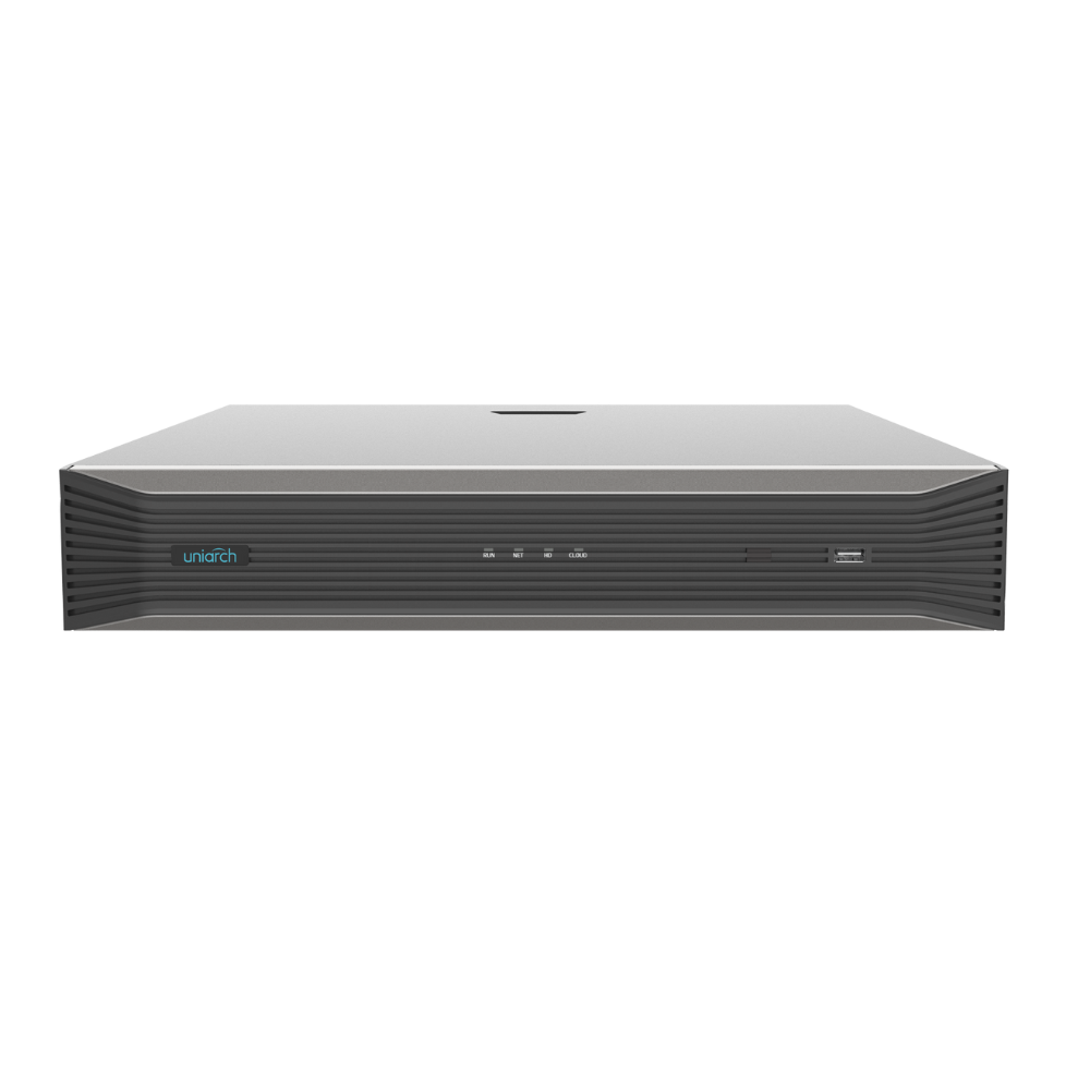 Uniarch 32-ch 2-SATA Ultra 265/H.265/H.264 NVR, 16 PoE ports, up to 2*4K@30 recording, 4 SATA HDD Bays up to 1