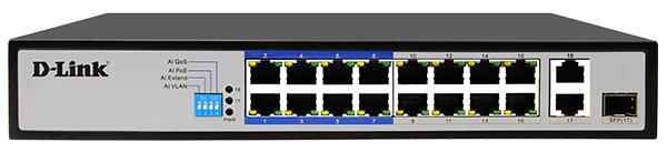 DES-F1018P-E - D-Link 16-port 10/100mbps PoE Switch