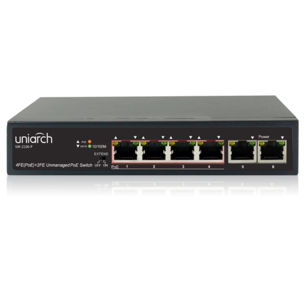 UNIARCH 6-PORT POE SWITCH