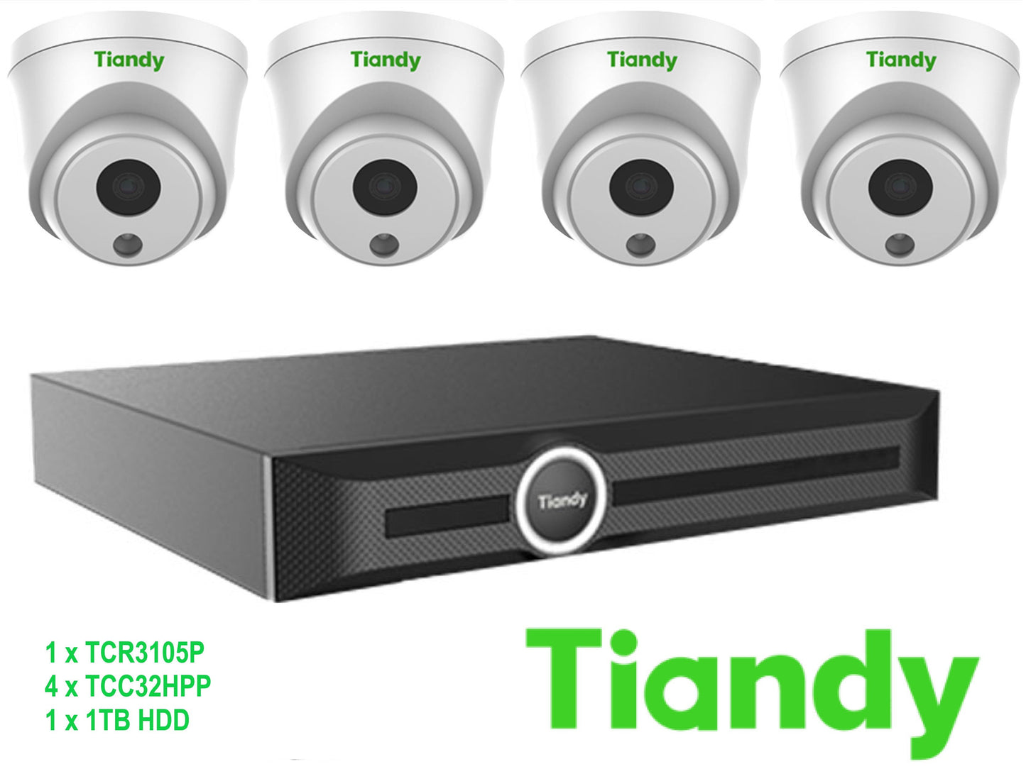 TCKIT - 2MP Super Starlight 4 Camera Kit