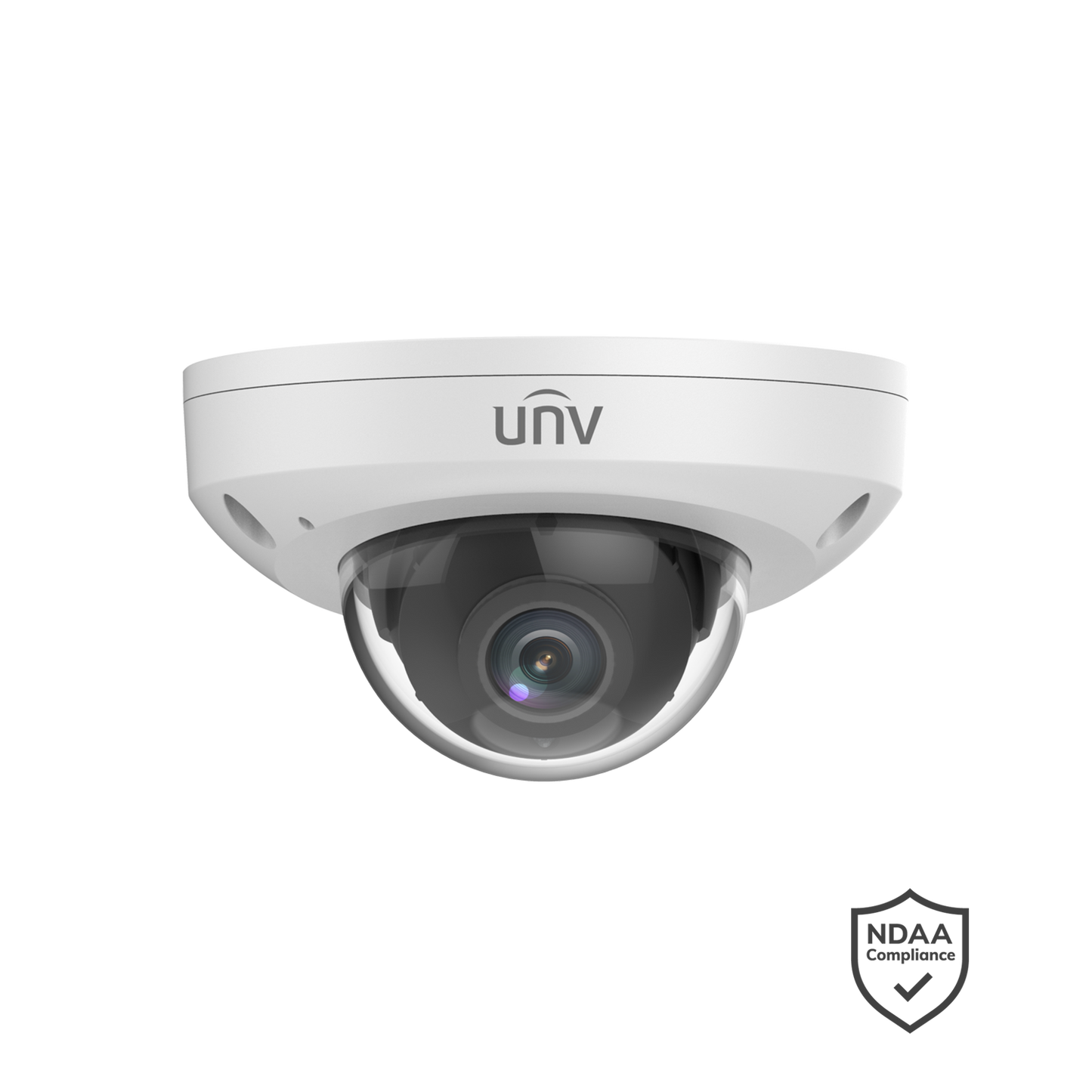 Uniview 4MP Prime I Fixed IR Mini Dome Network Camera, 2.8mm fixed lens, 120dB WDR, IR, intelligent perimeter 