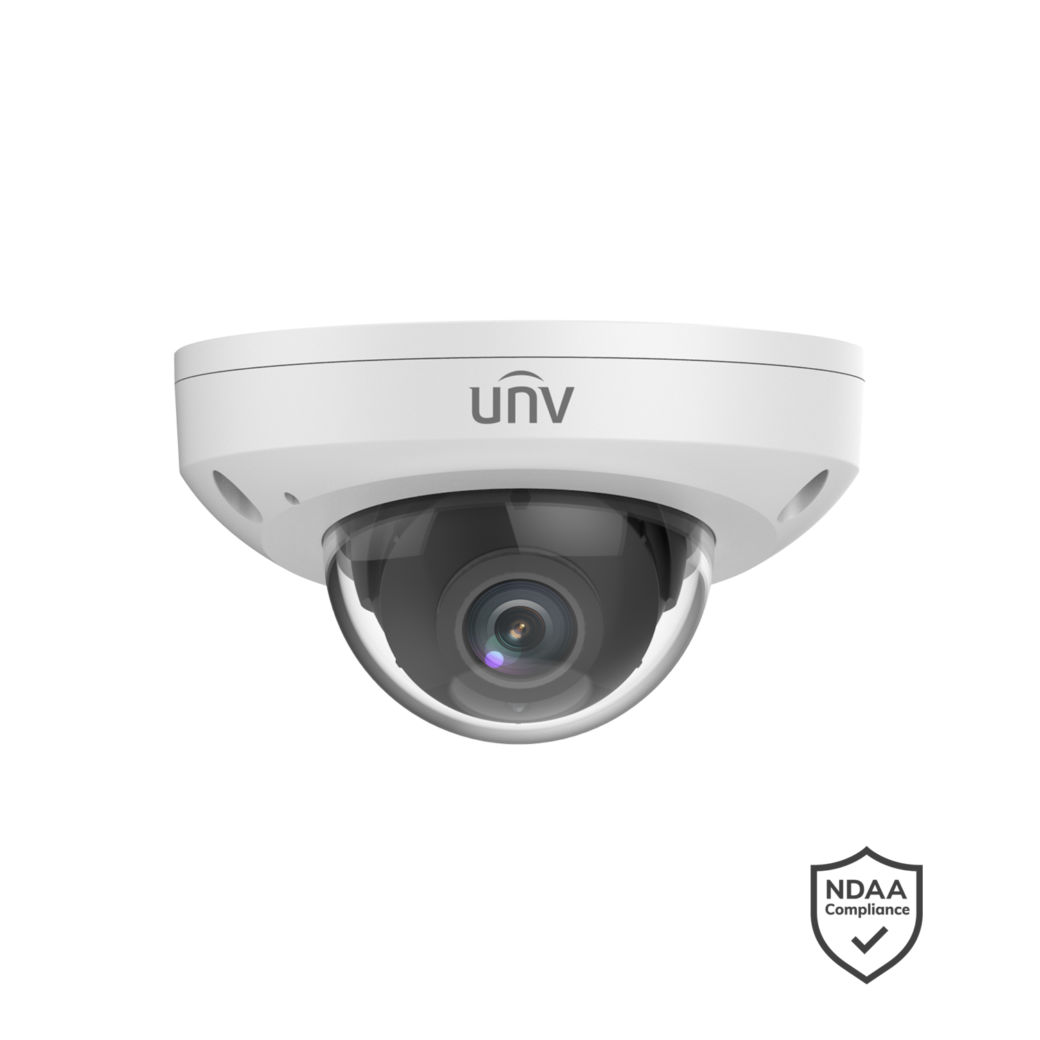 Uniview 4MP Prime I Fixed IR Mini Dome Network Camera, 2.8mm fixed lens, 120dB WDR, IR, intelligent perimeter 