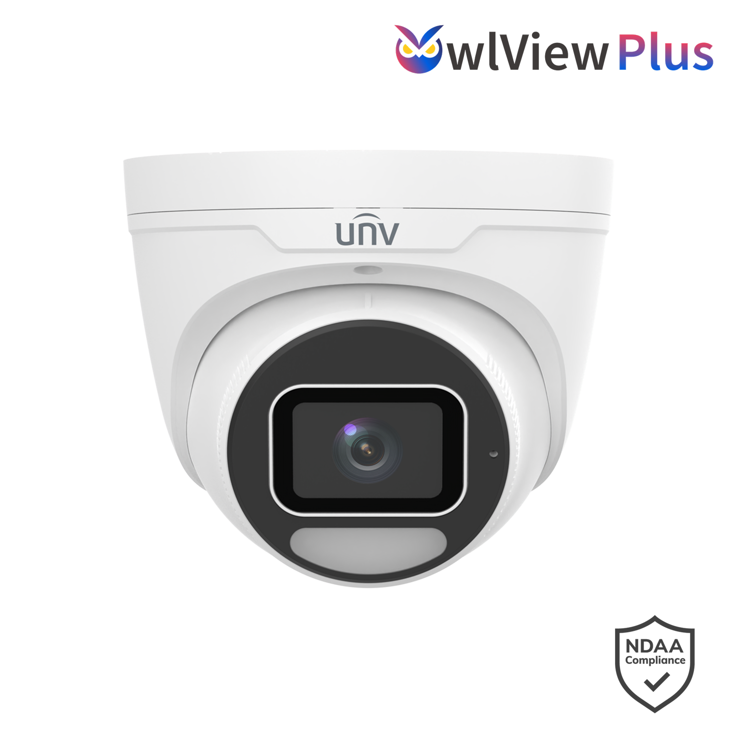 UNV 6MP ColorHunter with Wise ISP Fixed Warm Light Turret Network Camera, 2.8mm, SD Card, WDR, Warm Light 30m,