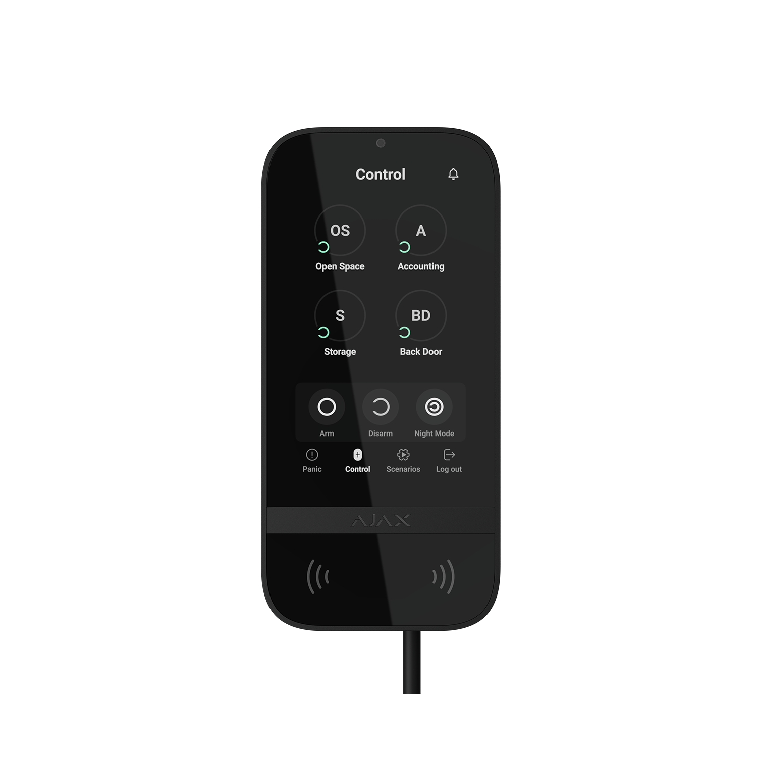 KeyPad TouchScreen Fibra Black