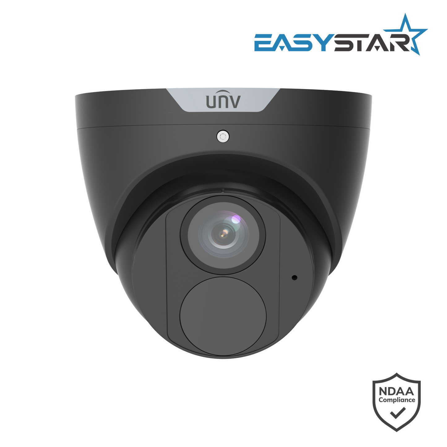 UNV 8MP EasyStar Fixed IR Turret Network Camera, 2.8mm, SD Card, WDR, 30 m IR distance, Built-in Mic, IP67, PO