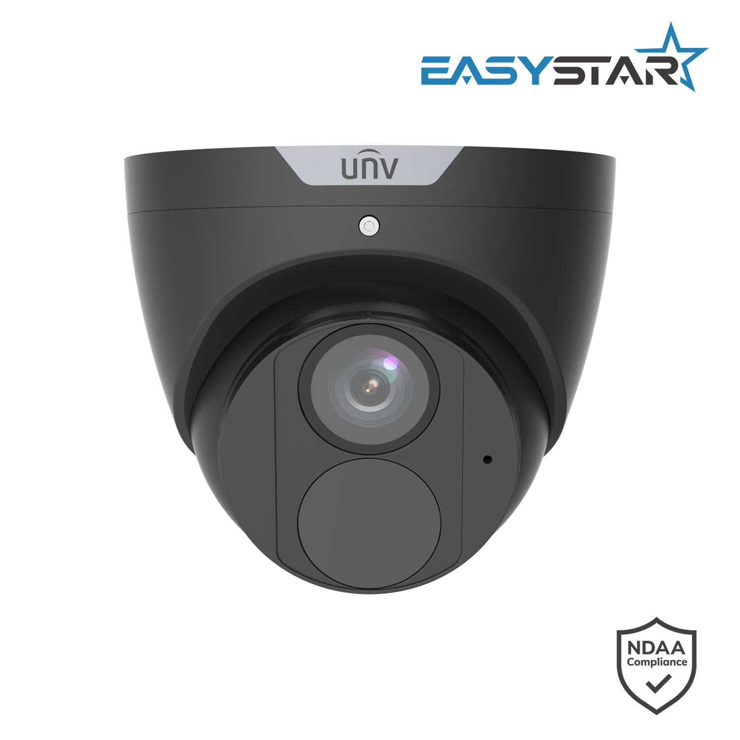 UNV 8MP EasyStar Fixed IR Turret Network Camera, 2.8mm, SD Card, WDR, 30 m IR distance, Built-in Mic, IP67, PO