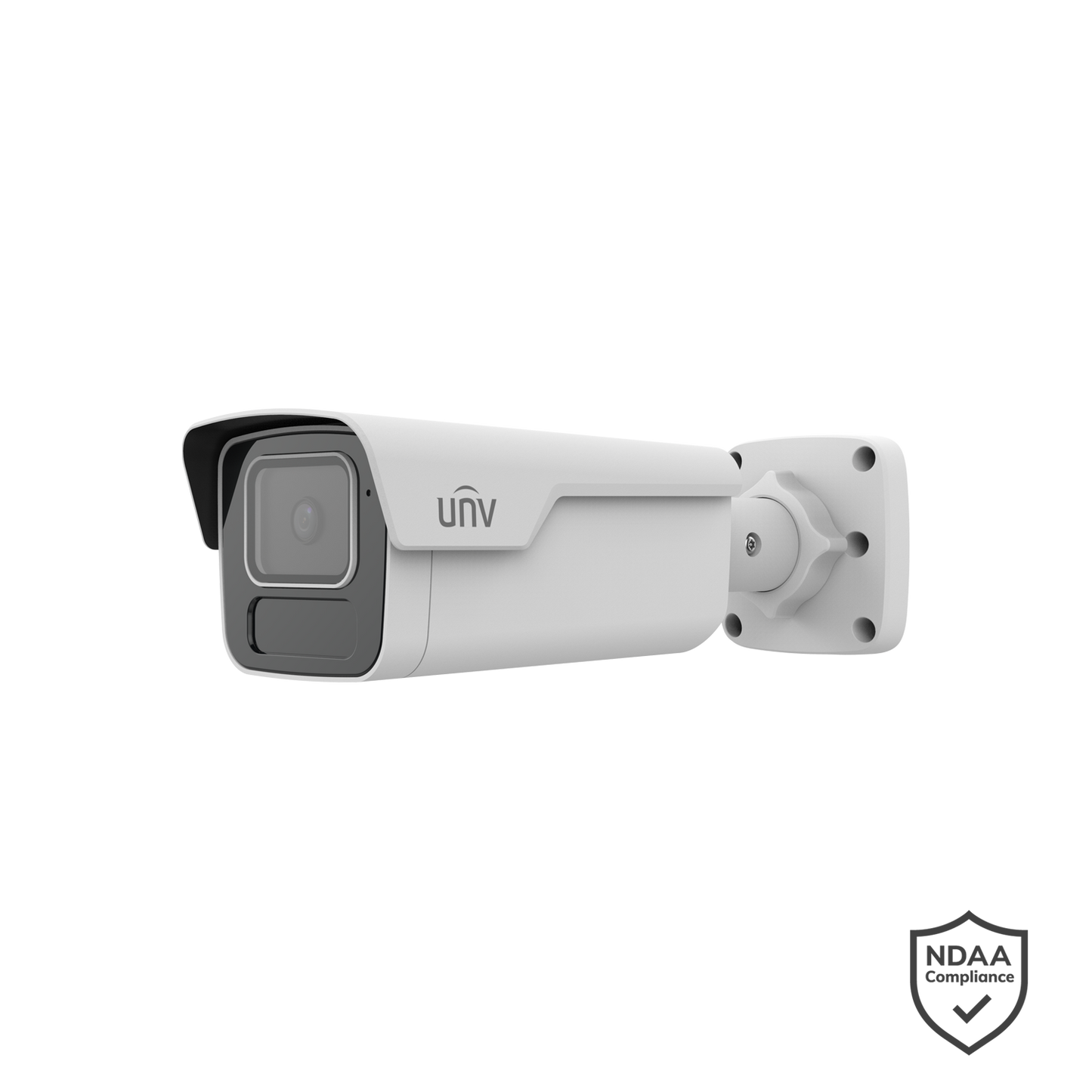 Uniview 6MP HD Intelligent Lighthunter IR Fixed Bullet Network Camera, 2.8mm, SD Card, WDR, IR 80m, Built-in M - White