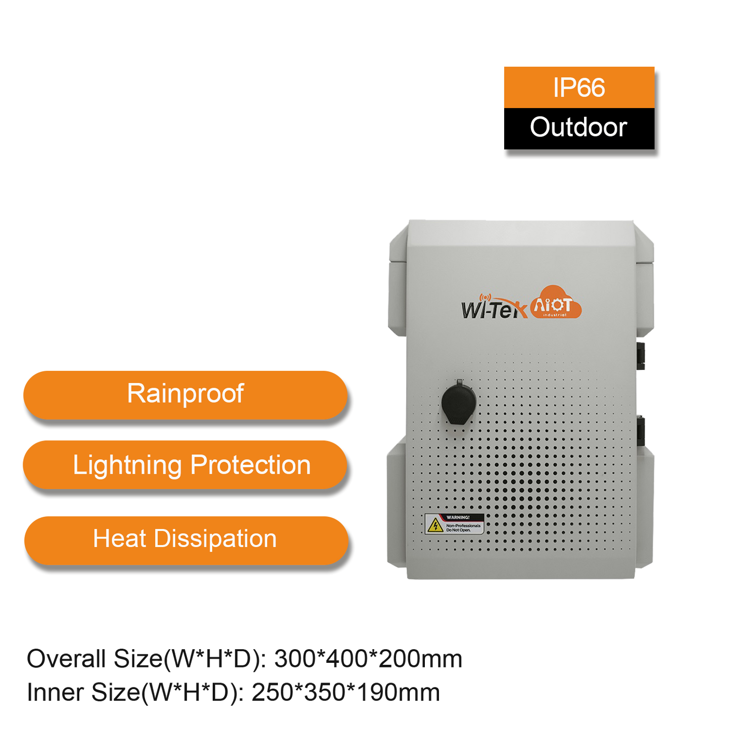WI-IOTBOX01 - Wi-Tek Smart IoT Box IP66/IK10, 300x400x200mm