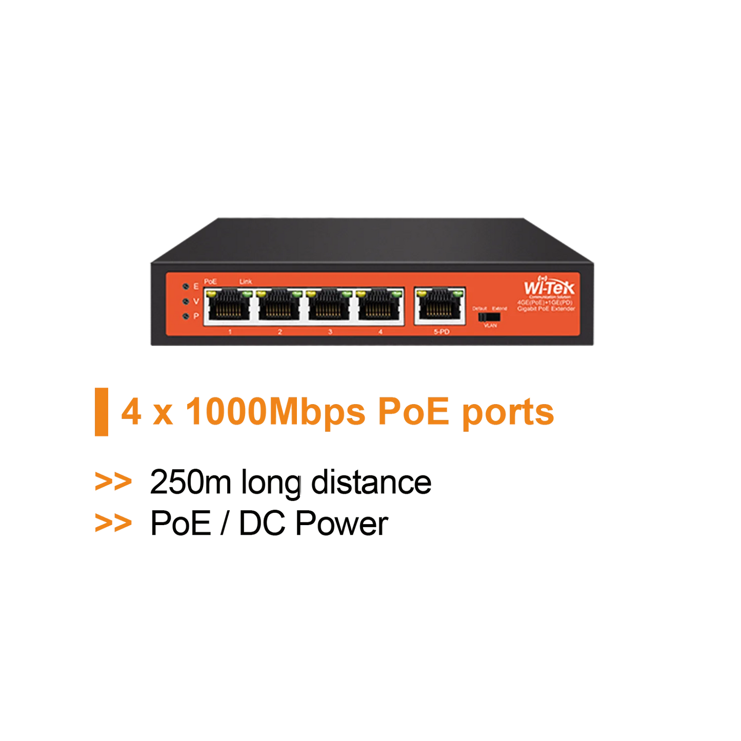 WI-TEK GIGABIT POE EXTENDER