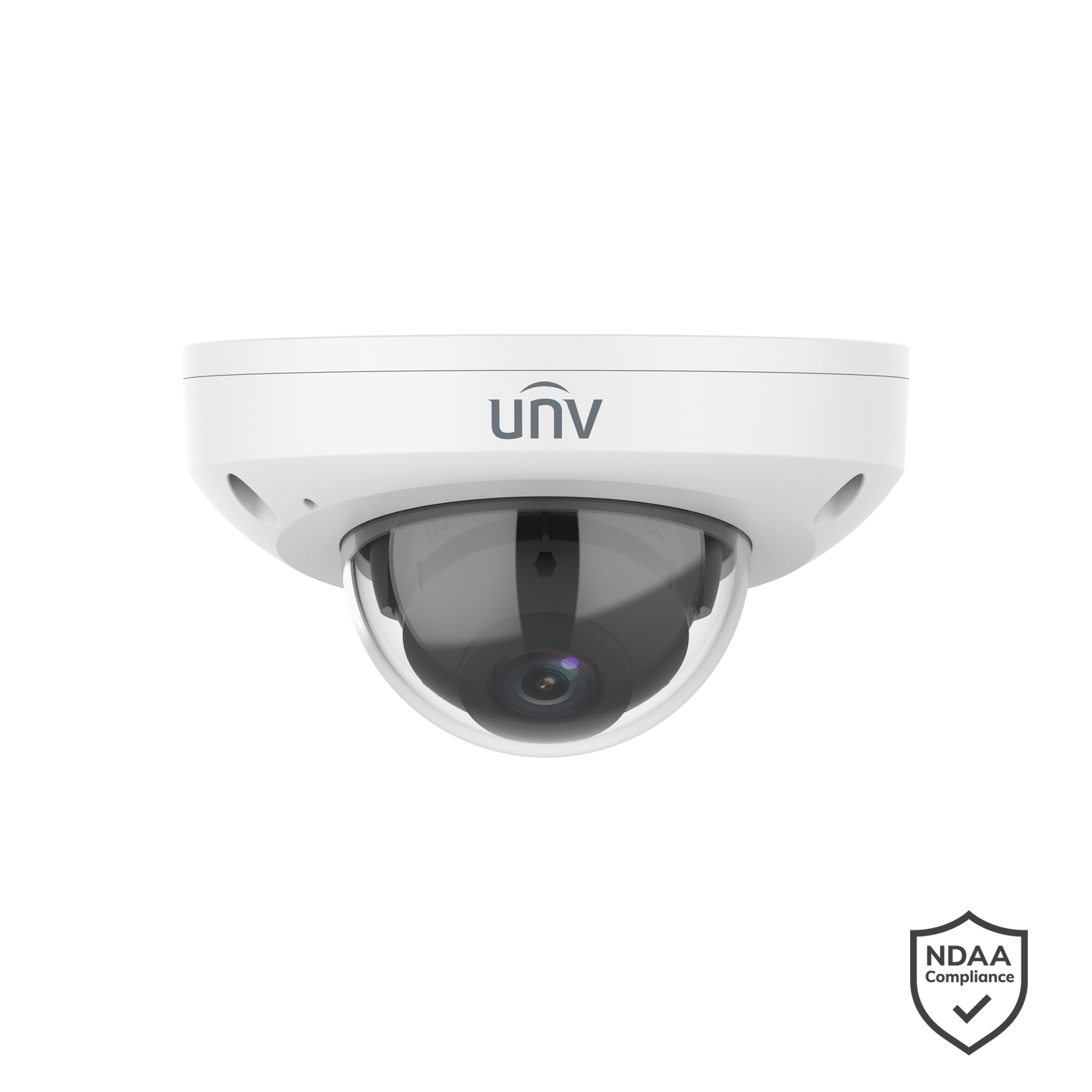 Uniview 8MP Prime I Fixed IR Mini Dome Network Camera, 2.8mm fixed lens, 120dB WDR, IR, intelligent perimeter 