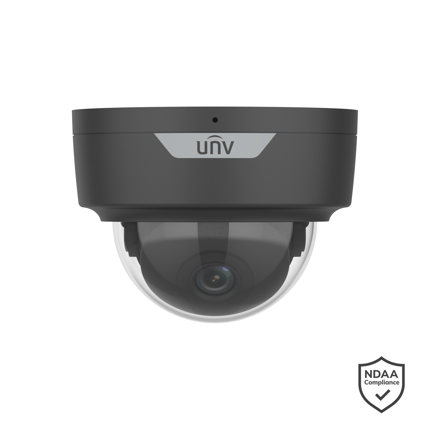 UNV 6MP HD Intelligent LightHunter IR Fixed Dome  Network Camera - Black