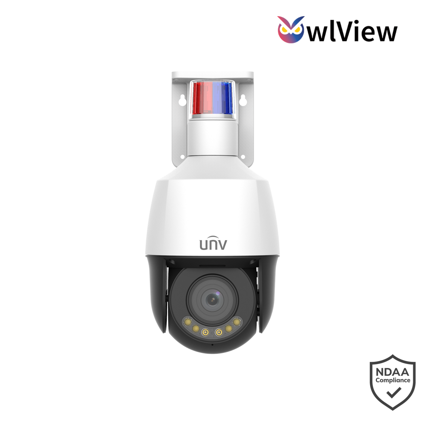 Uniview 4MP Tri-Guard PTZ, 5X Zoom, ColorHunter Wise-ISP, Built-in Mic & Speaker, Warm Light 40m, Smart Detect