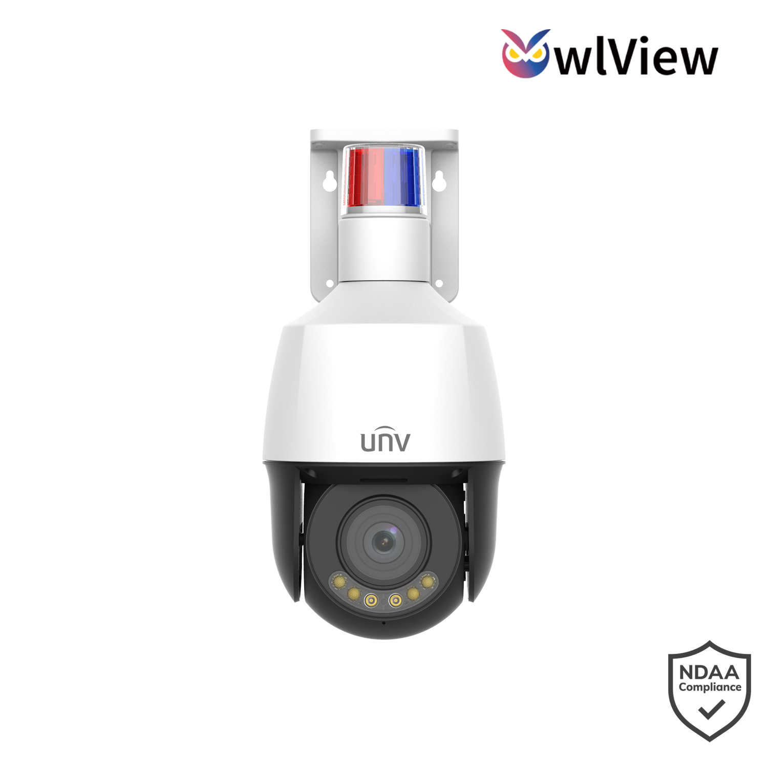 Uniview 4MP Tri-Guard PTZ, 5X Zoom, ColorHunter Wise-ISP, Built-in Mic & Speaker, Warm Light 40m, Smart Detect