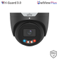 UNV 8MP Tri-Guard VF Dual light Turret Network Camera, 2.8mm to 12mm, SD Card, WDR, Warm Light 30m, Built-in M - Black