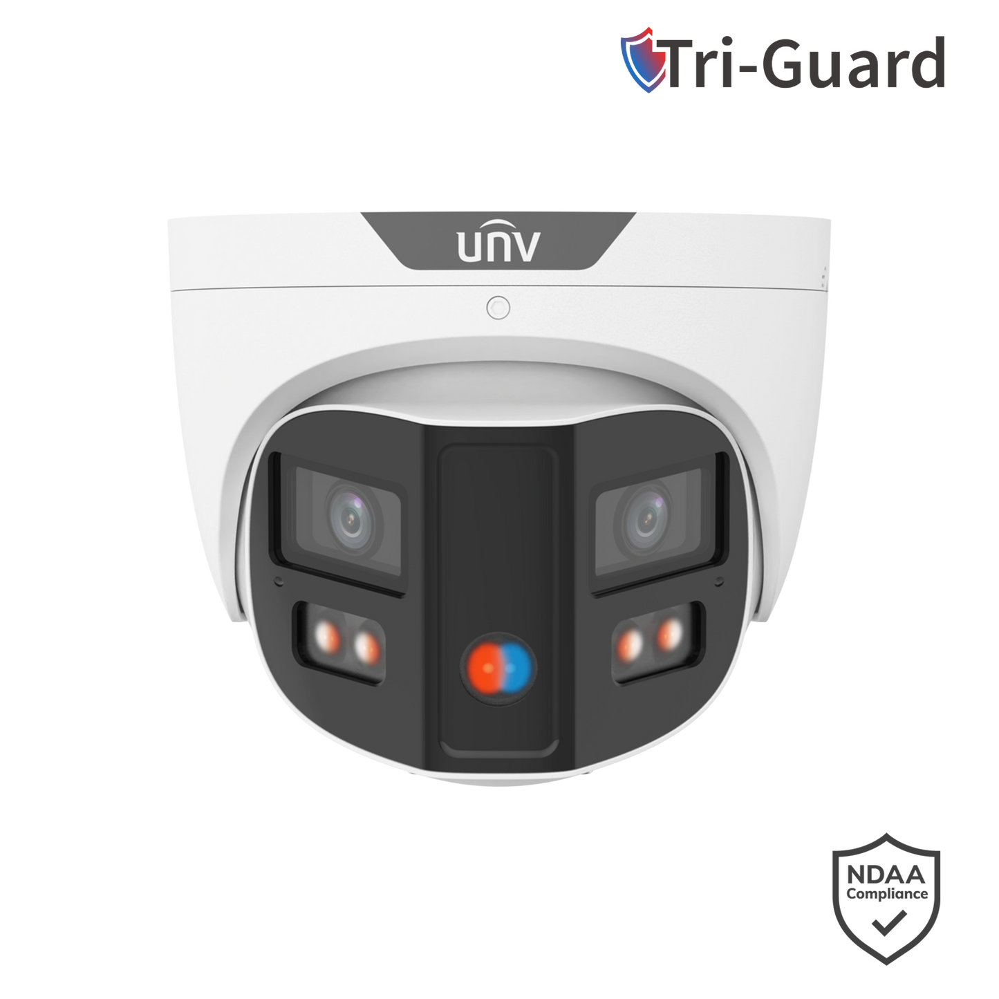 Uniview  8MP Double-Light Alarm Binocular Eyeball Network Camera - White