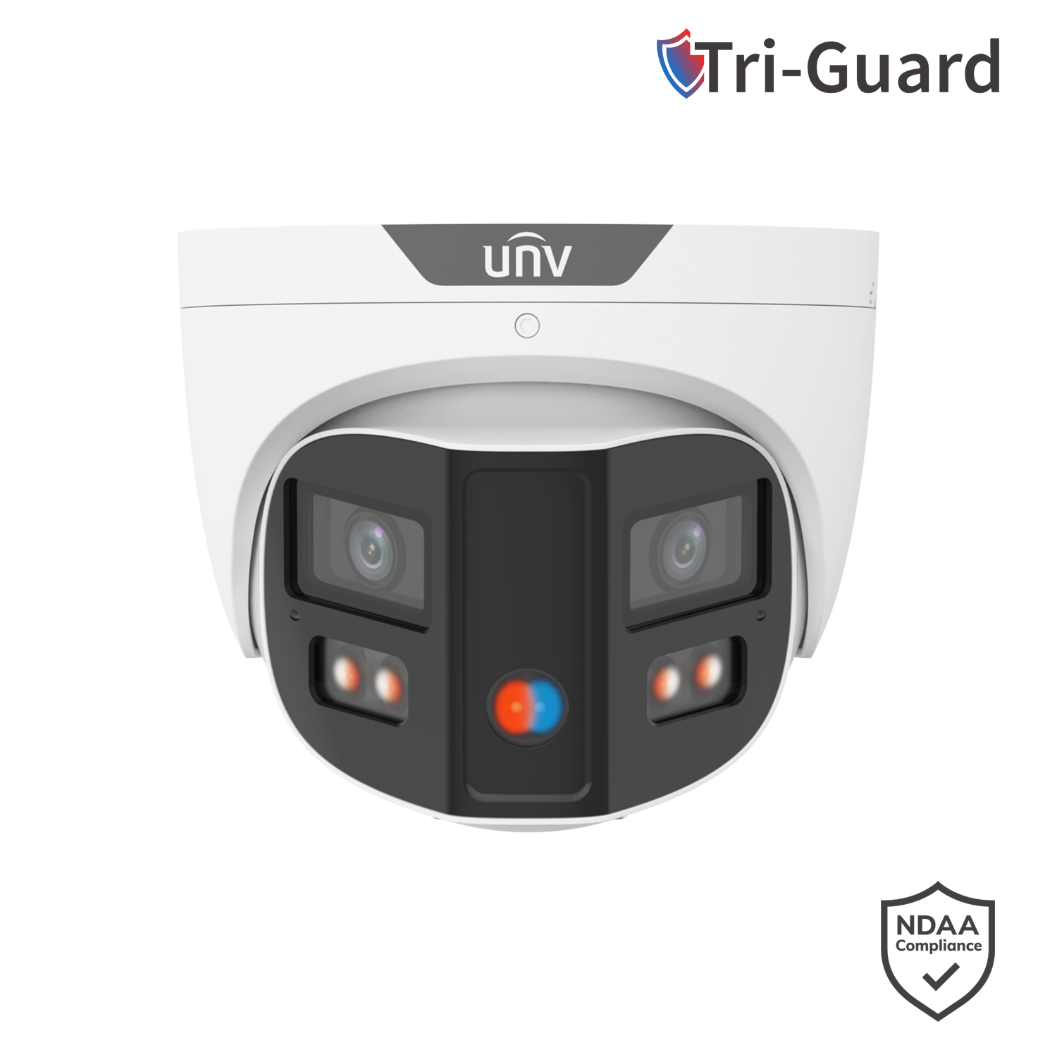 Uniview  8MP Double-Light Alarm Binocular Eyeball Network Camera - White