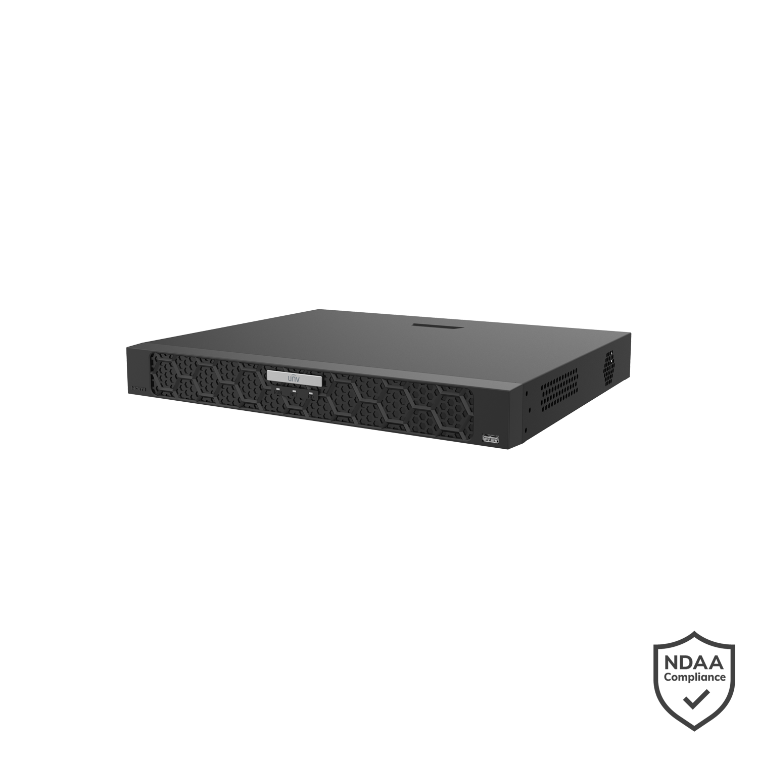 UNV 16-Ch Network Video Recorder, 2 HDD Bays, Ultra H.265/H.265/H.264, up to 32MP Recording, HDMI & VGA Simult