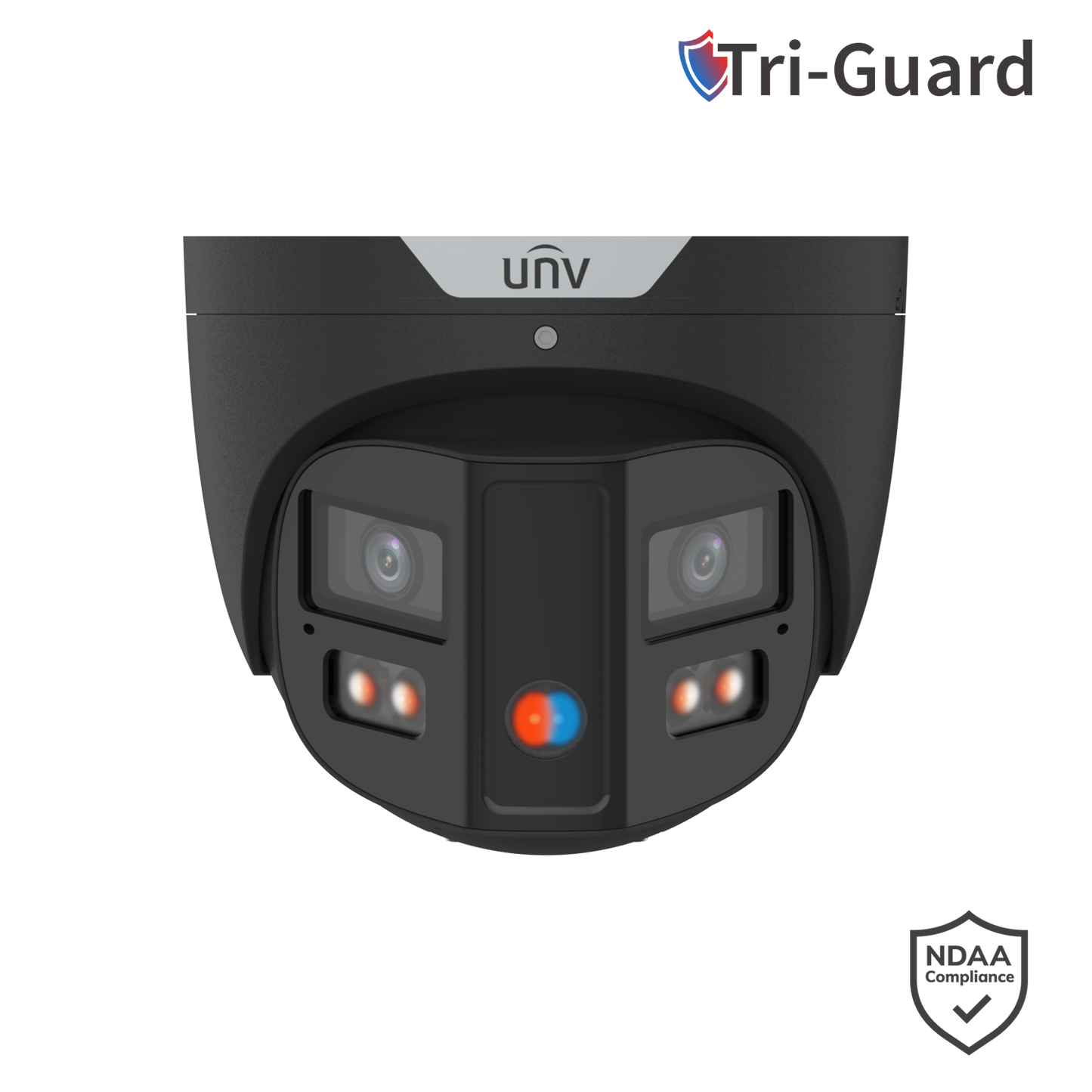 Uniview  8MP Double-Light Alarm Binocular Eyeball Network Camera - Black