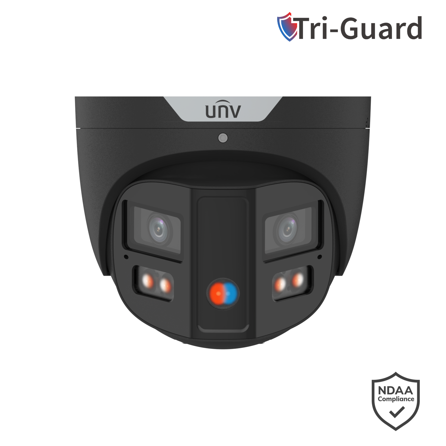 Uniview  8MP Double-Light Alarm Binocular Eyeball Network Camera - Black