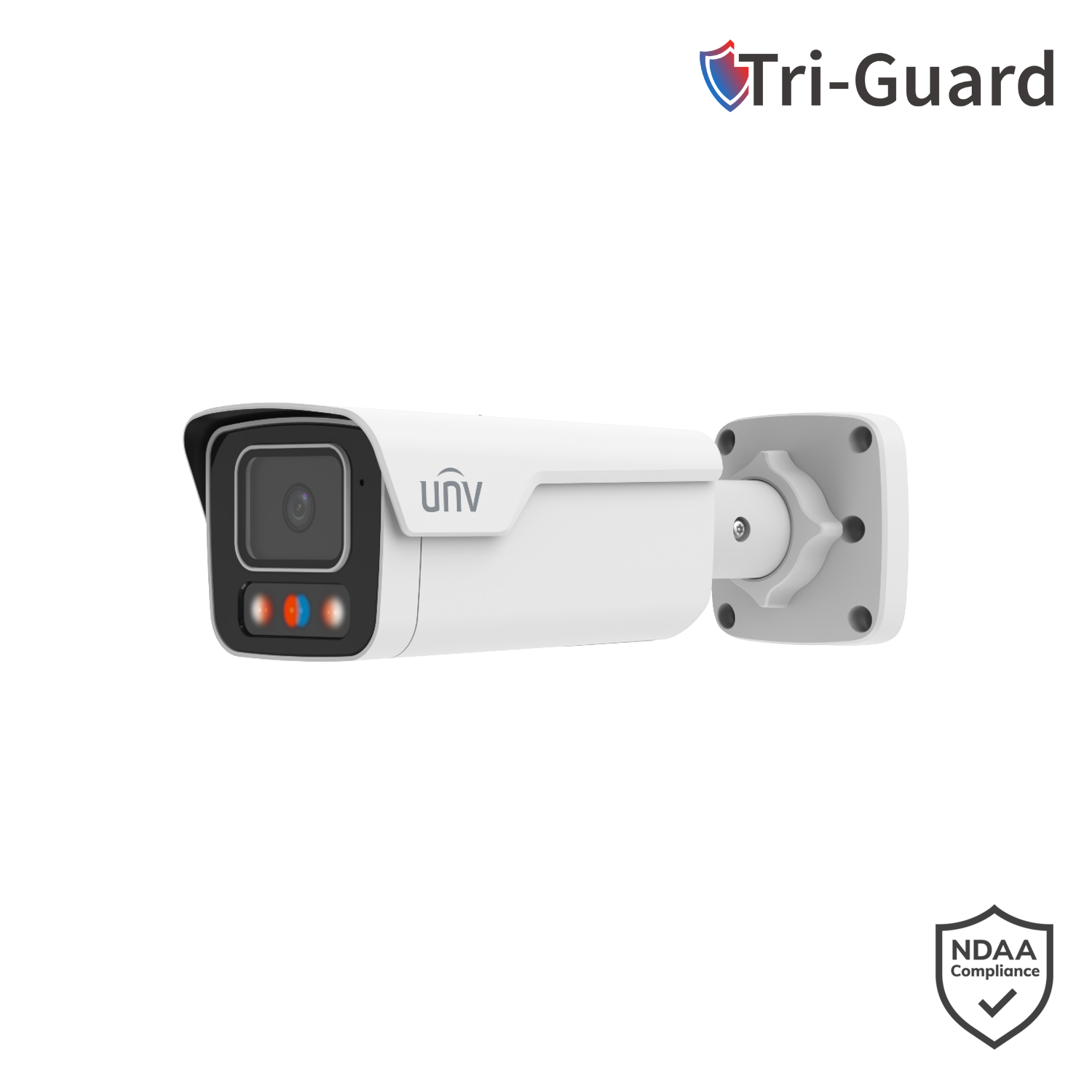 Uniview 6MP Smart Bullet, Perimeter Detection, Human/Vehicle Classification, Red/Blue Light & Audio Warning, W - White