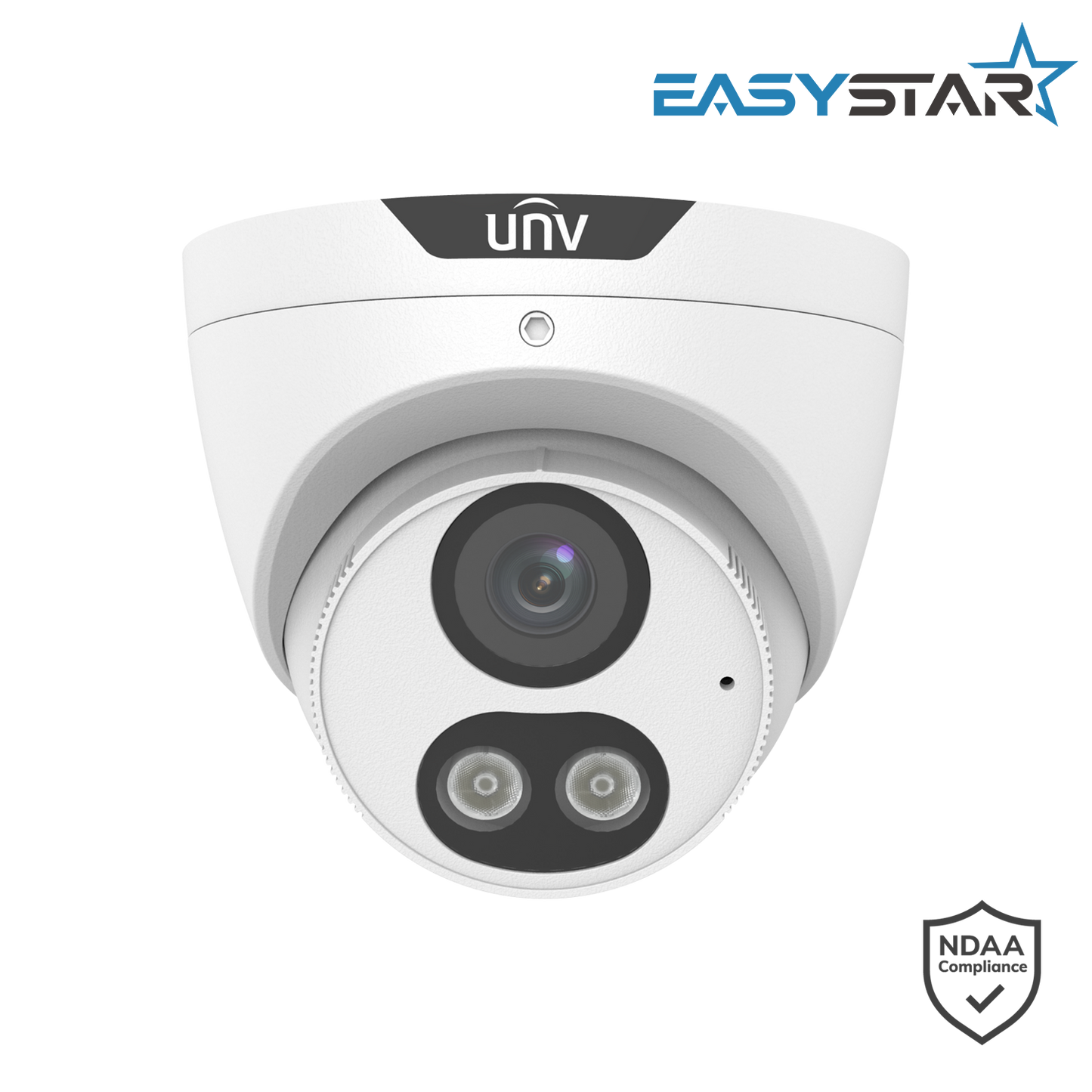 Uniview 6MP Easy Series Dual Light Fixed HD IR Easystar Turret, 2.8mm, SD Card, WDR, IR30m, Built-in Mic, IP67