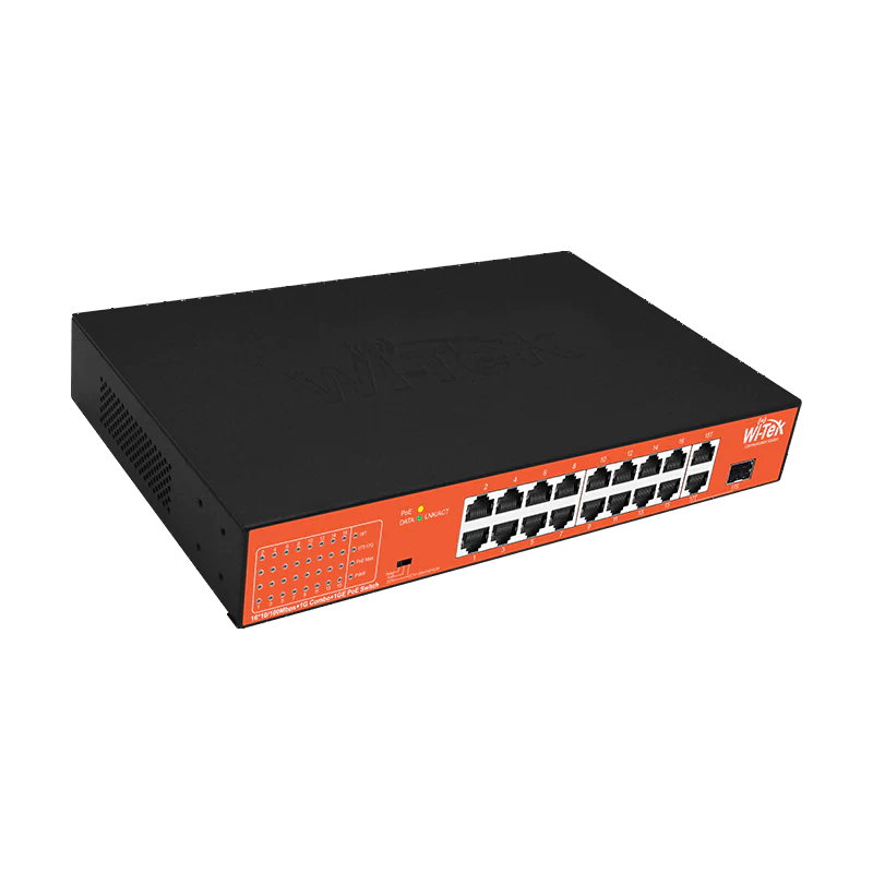 WI-TEK ECONOMIC 16 PORTS POE SWITCH