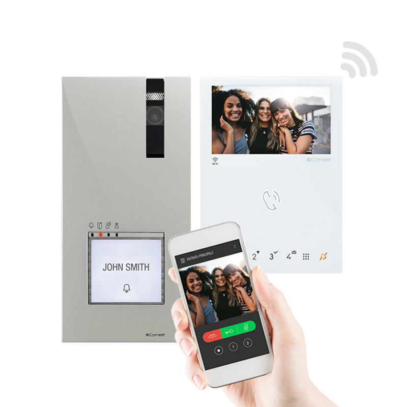 8451V - Quadra & Handsfree Mini Family Kit (2-Wire) w/WiFi & Facial Rec