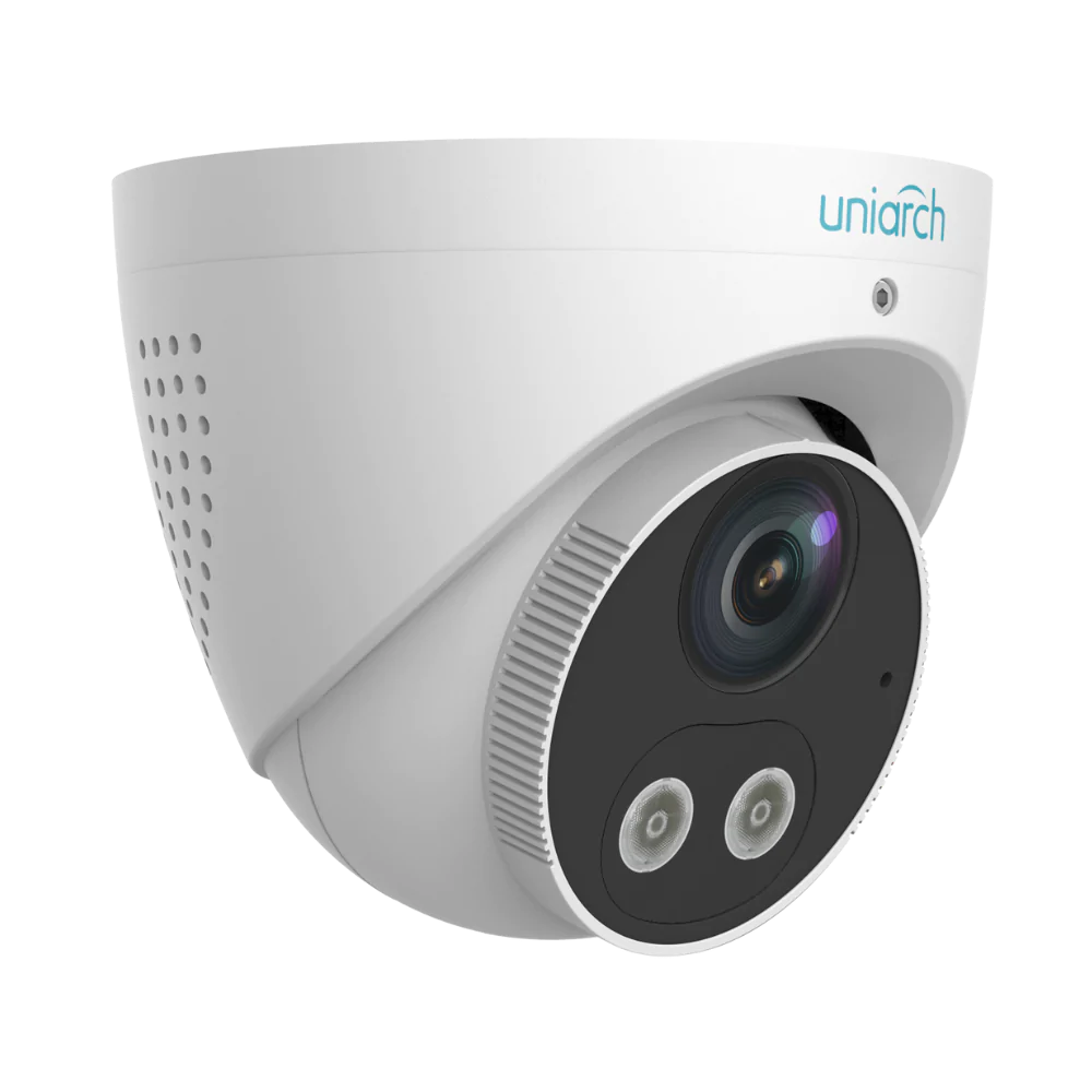 UNIARCH 5MP HD INTELLIGENT LIGHT AND AUDIBLE WARNING FIXED TURRET NETWORK CAMERA